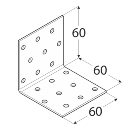 DOMAX Úhleník montážní 60x60x60 KM4 4104