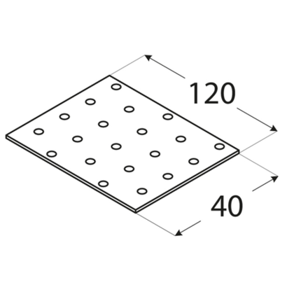 DOMAX Destička perforovaná 40x120 PP3 4403