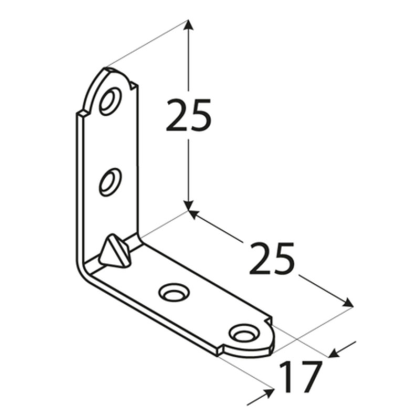 DOMAX Úhleník úzký 25x25x14 KW25 40014