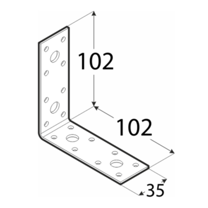 DOMAX Úhleník spojovací 102x102x35 KL6 4076