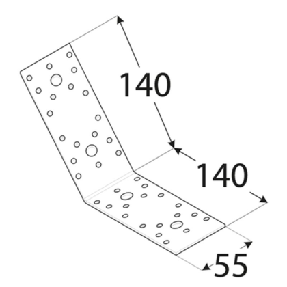 DOMAX Úhleník 135° 140x140x55 KLR6 4086