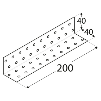 DOMAX Úhleník montážní 40x40x200 KM15 4115