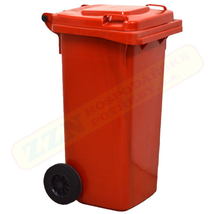 ZZN popelnice 120 l HDPE, červená