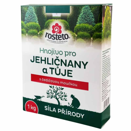 ROSTETO Hnojivo s čedičovou moučkou - jehličnany a tůje 1 kg