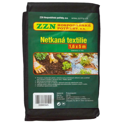 ZZN textilie netkaná 1,6x5 m, 50 g, černá