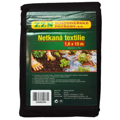 ZZN textilie netkaná 1,6x10 m, 50 g, černá