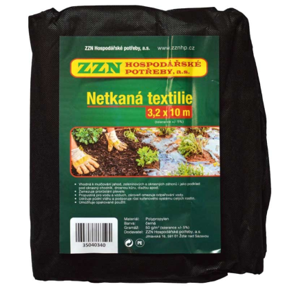 ZZN textilie netkaná 3,2x10 m, 50 g, černá