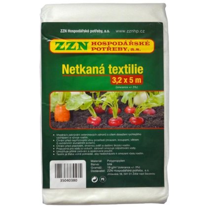 ZZN textilie netkaná 3,2x5 m, 19 g, bílá